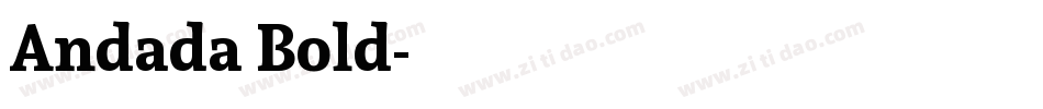 Andada Bold字体转换